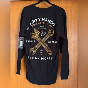 Dirty hands clean money long sleeve tee